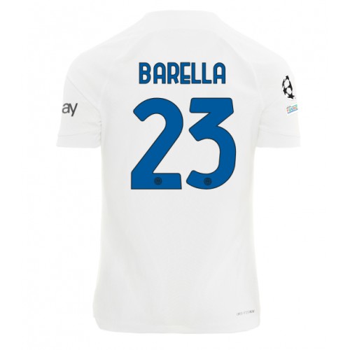 Fotbalové Dres Inter Milan Nicolo Barella #23 Venkovní 2023-24 Krátký Rukáv